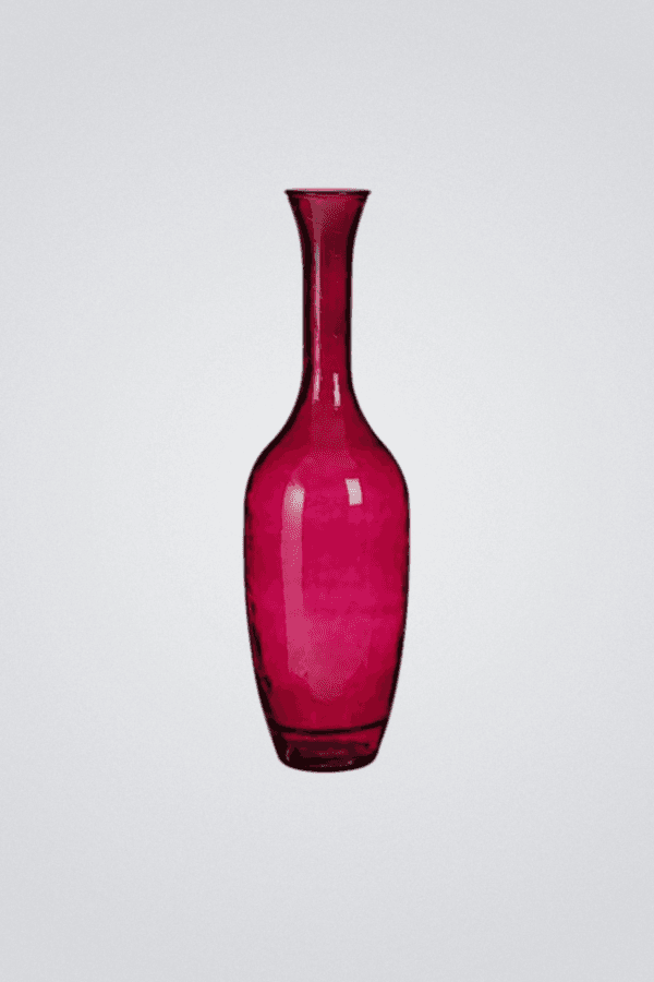 Vaso Vidro Decorativo Sustentável em entrada moderna com fundo cinza