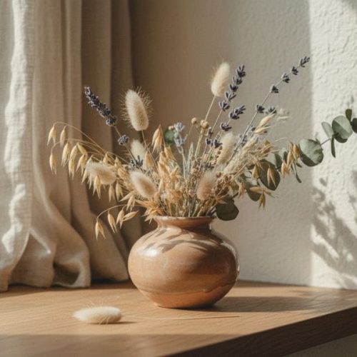 Tendências flores secas 2025 arranjo pampas Mocha Mousse decoração moderna Portugal Las Pampas