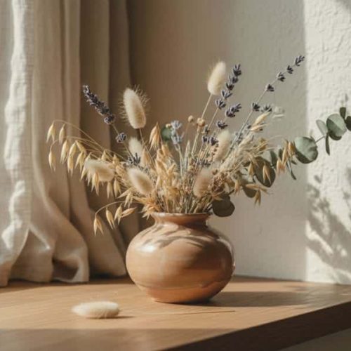 Tendências flores secas 2025 arranjo pampas Mocha Mousse decoração moderna Portugal Las Pampas